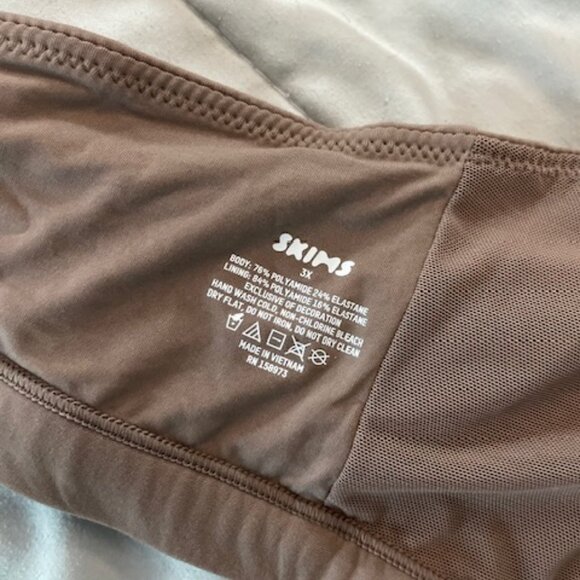 NWT SKIMS Bra Bralette 3X Umber Brown Unpadded No Underwire Lounge NEW Deal! - Picture 5 of 8